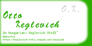 otto keglevich business card